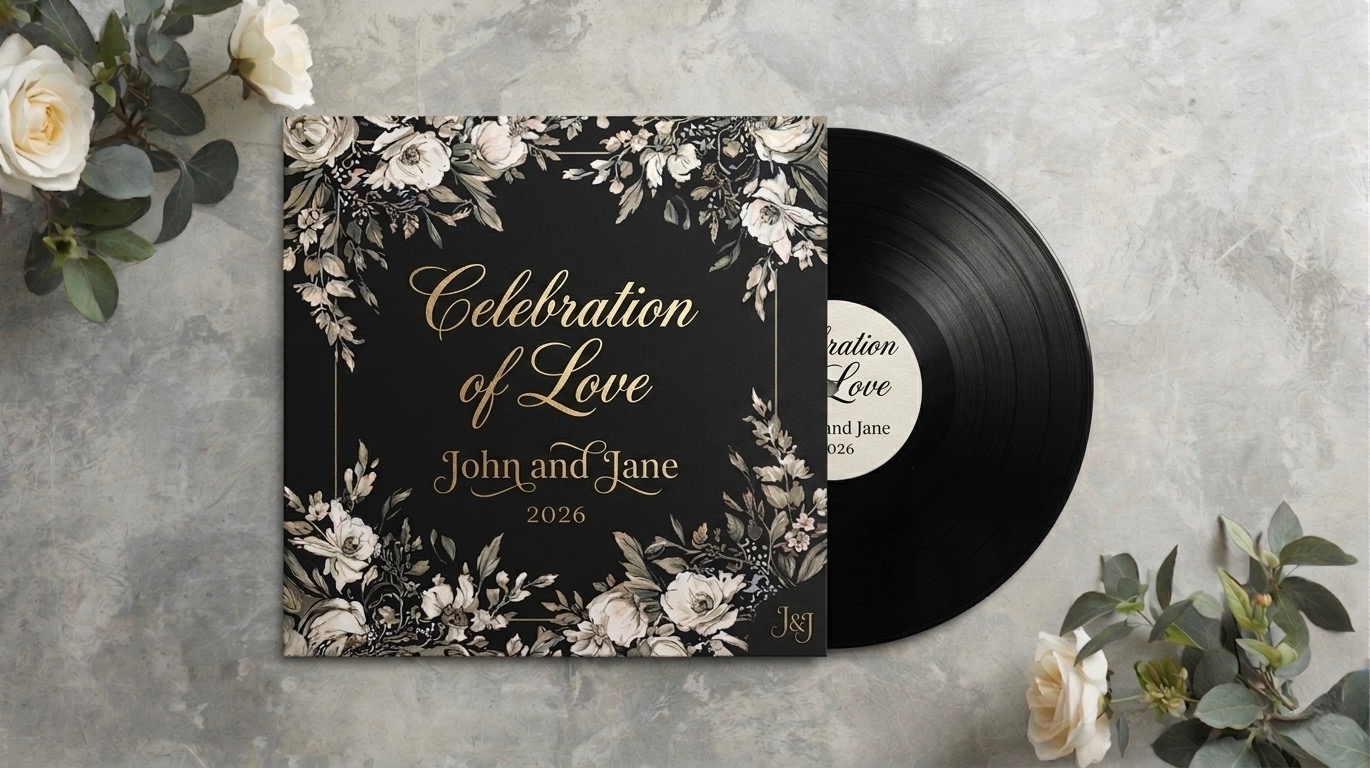 Custom wedding vinyl record